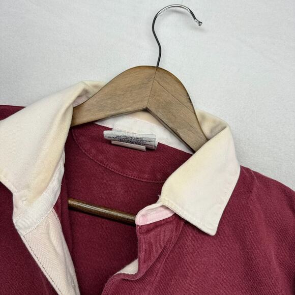 Vintage Tory University Rugby Shirt men's 2XL Red Gray Embroidered Thick Heavy - Picture 8 of 11